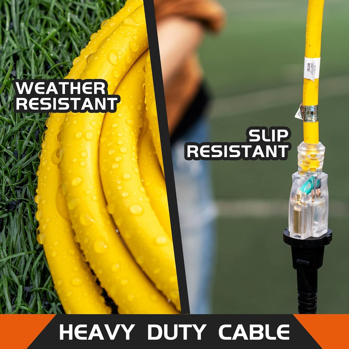 Yellow 12 Ft 12 Gauge Outdoor Extension Cord T273