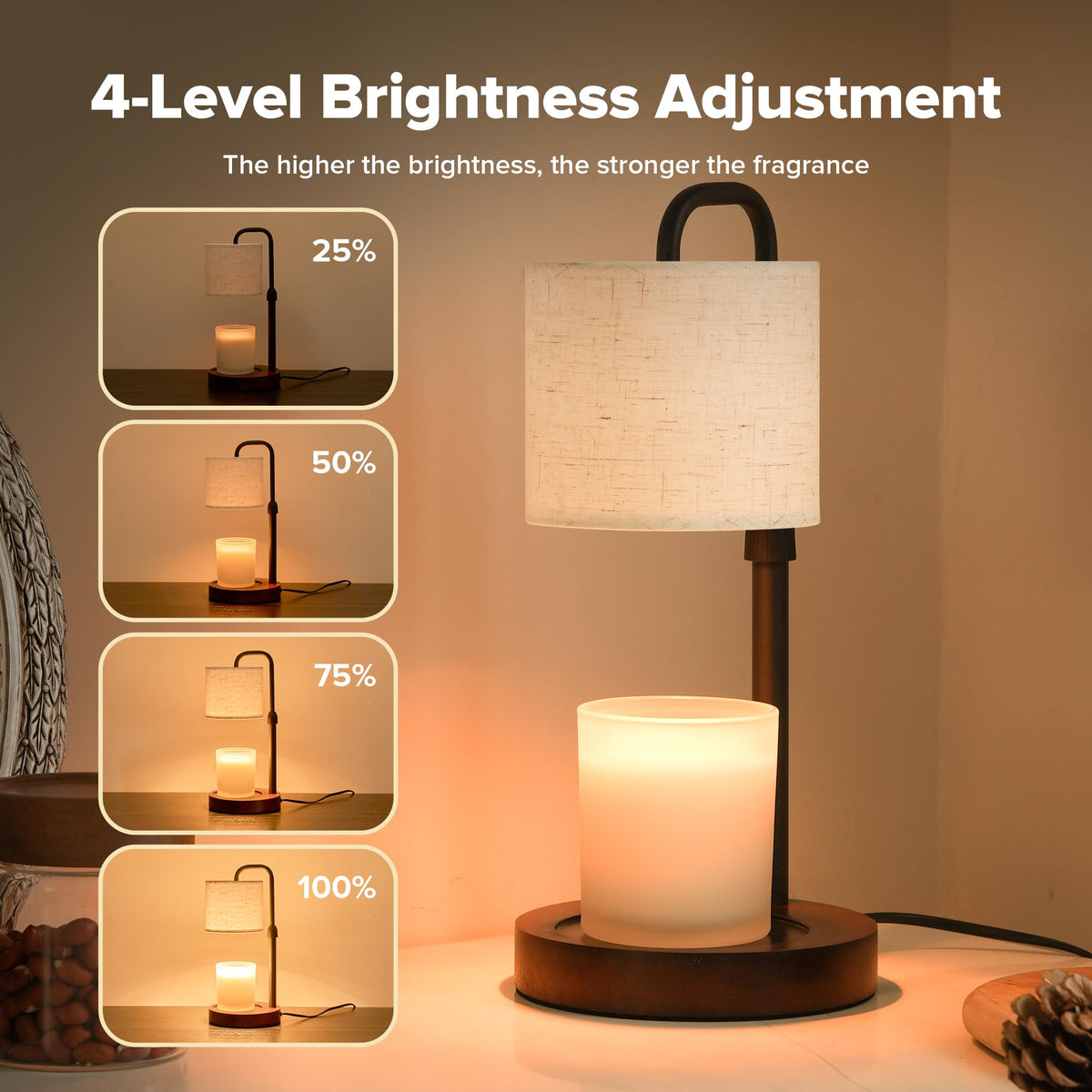 Dimmable Candle Warmer Lamp with Timer P99437