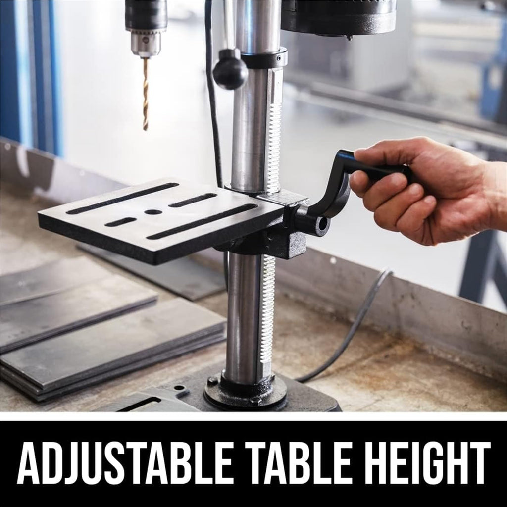 6.2 Amp 10 In. 5-Speed Benchtop Drill Press with Work Light E880033