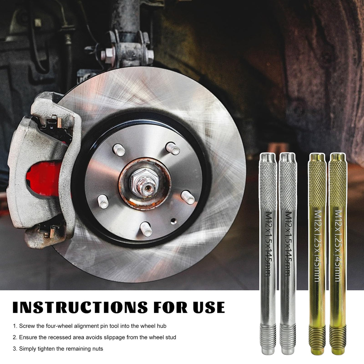 M12 M14 M15 Wheel Alignment Pin Kit J1809