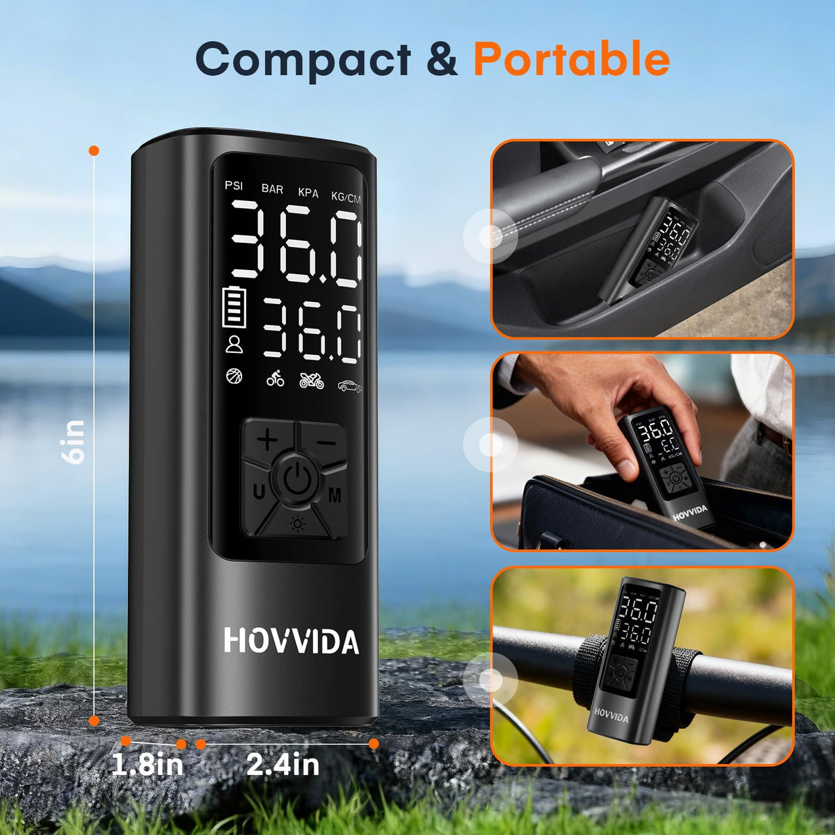 Portable Air Compressor 150PSI Digital Tire Inflator A88114