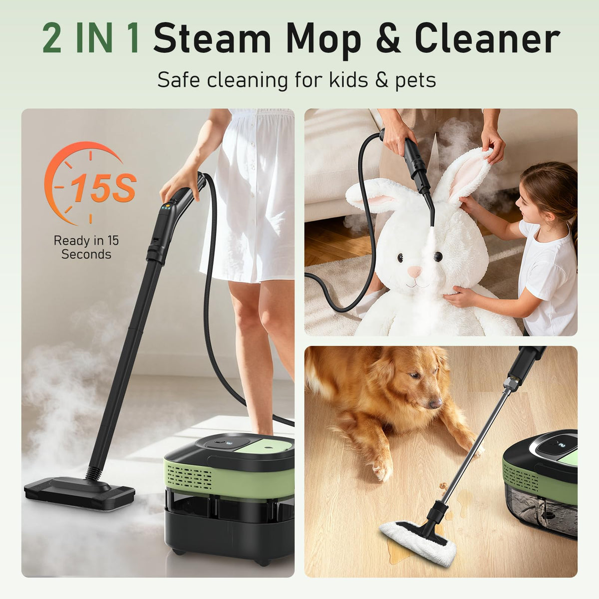2500W Steam Mop Cleaner with 37 Accessories E82613