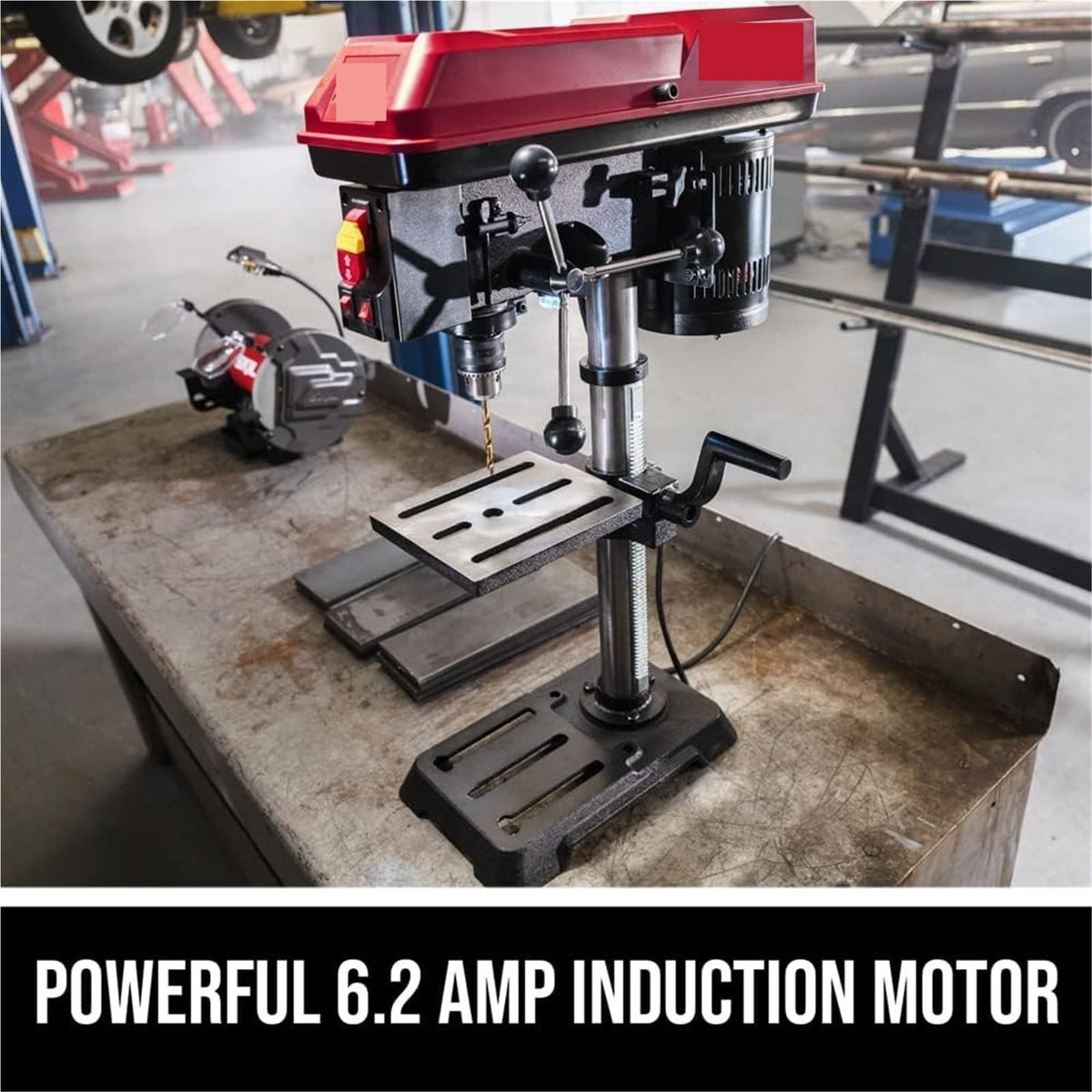 6.2 Amp 10 In. 5-Speed Benchtop Drill Press with Work Light E880033