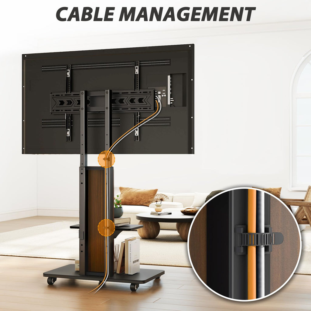 Heavy Duty Rolling TV Stand for 55-100 inch Large Screens U758283