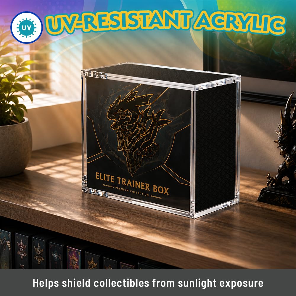 Ultra Clear Acrylic Magnetic Lid Card Storage Display Case C182