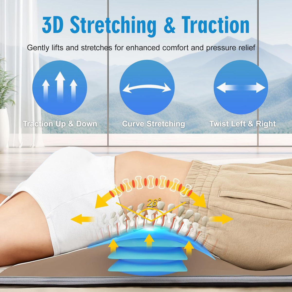 Full Body Massage Mat with Lumbar Pad & Headrest V397604