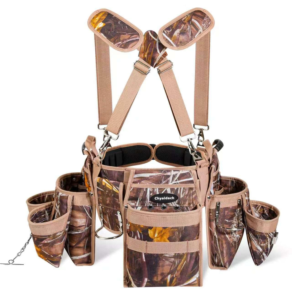 7-Piece Tool Belt Rig with 16 Pockets and Dual Hammer Loops Q51345