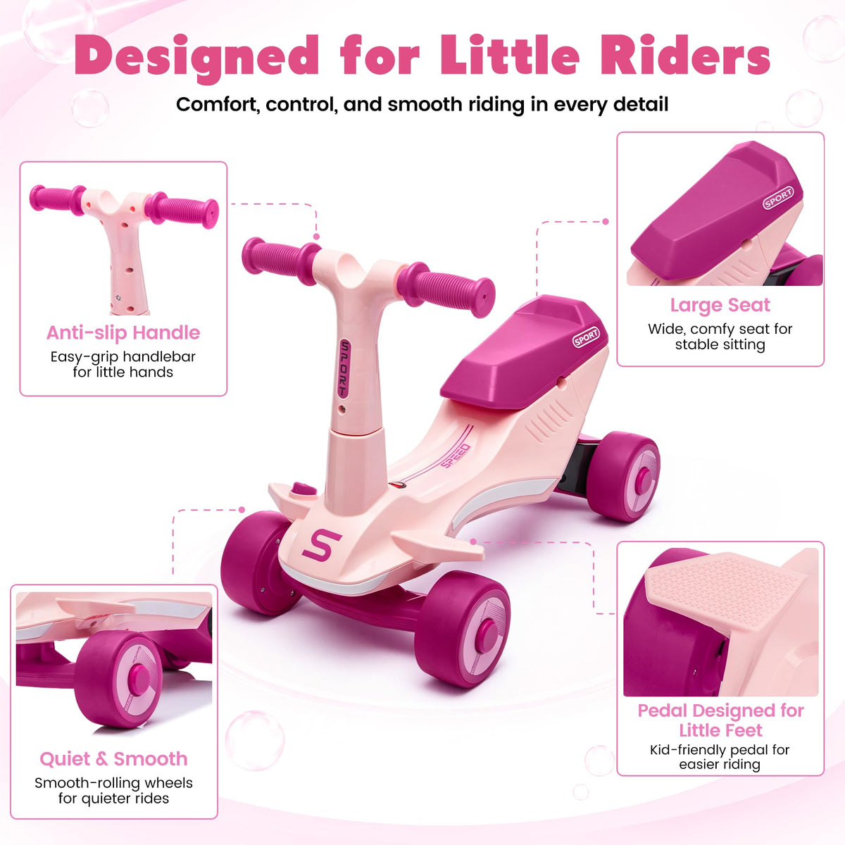 Electric Baby Balance Bike with Bubble Machine N49108