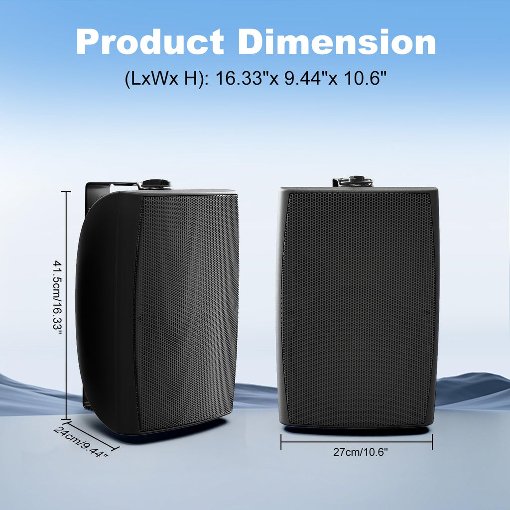 8 Inch 600W Passive Waterproof Wired Outdoor Speakers E8982