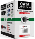 Cat 6 Plenum Ethernet Cable 1000ft Black F13660