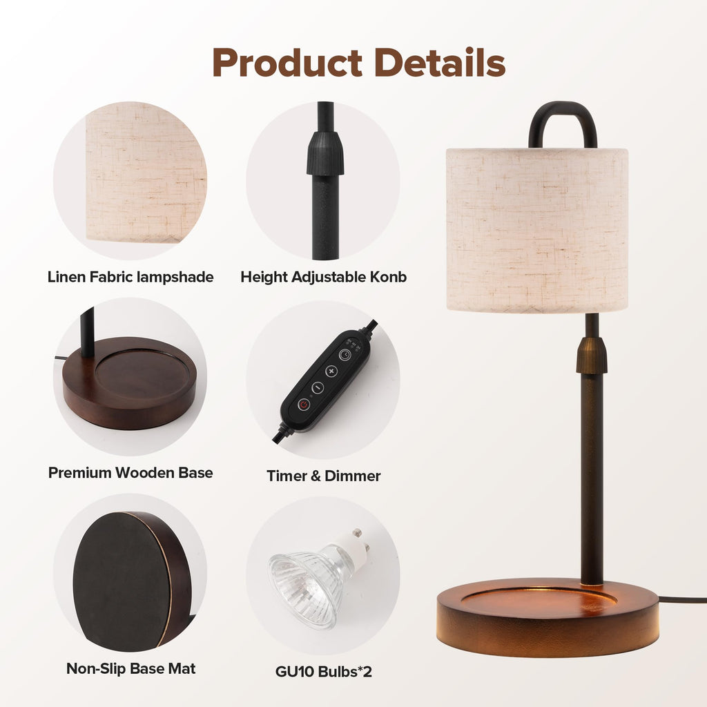 Dimmable Candle Warmer Lamp with Timer P99437