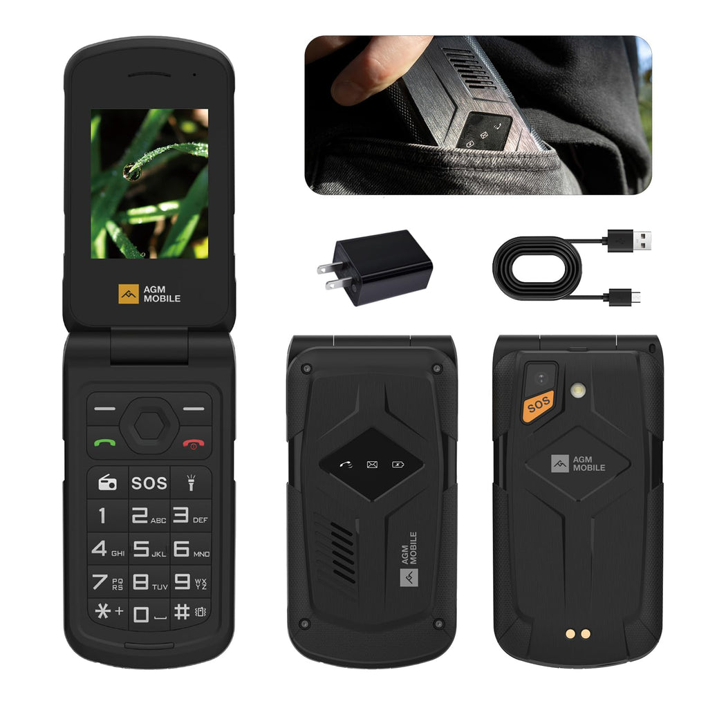 4G LTE Dual SIM IP69K Waterproof Rugged Flip Phone I93986