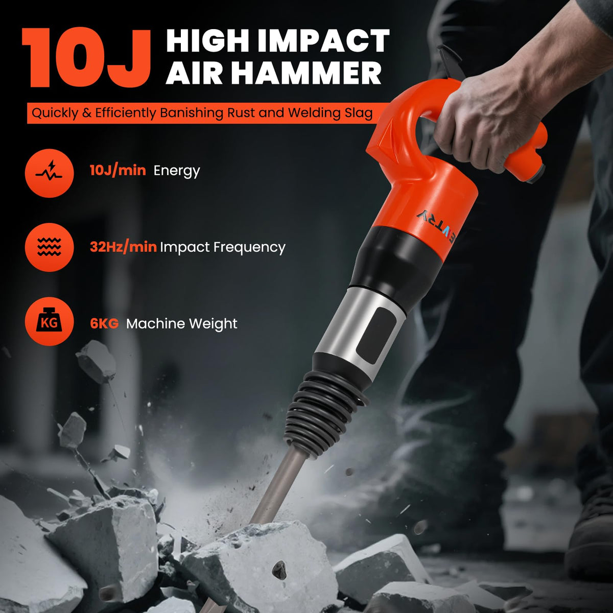 Air Chisel Hammer Pneumatic Shovel with Chisel Bit Y511