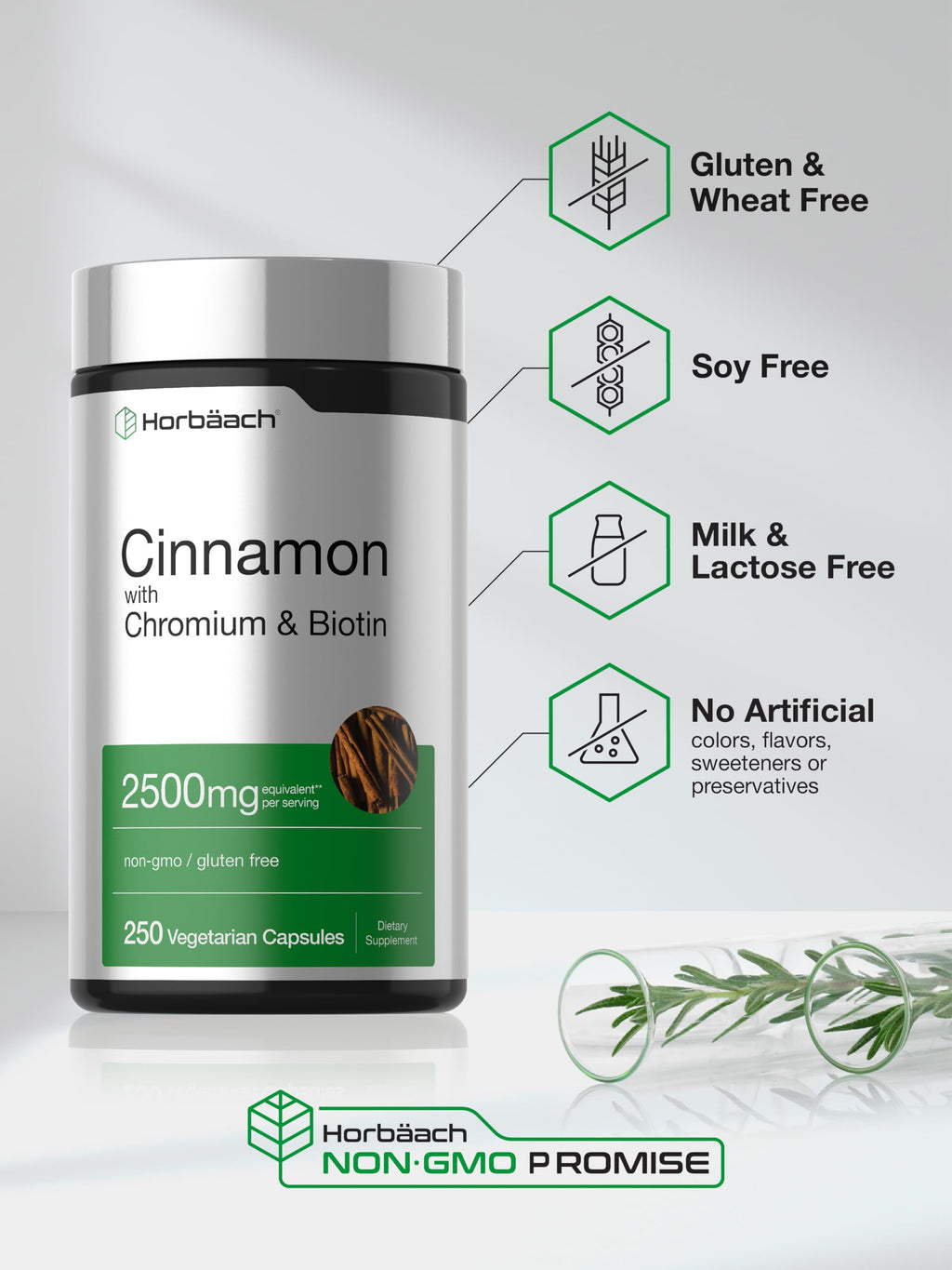 Cinnamon with Chromium & Biotin 250 Capsules W625272