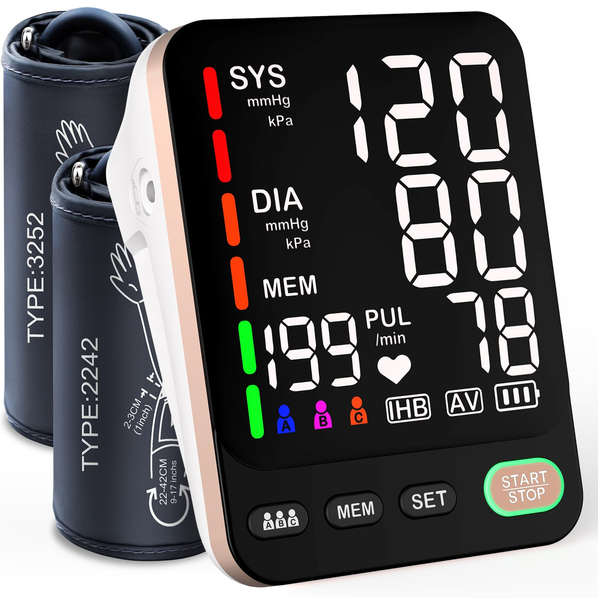 Automatic Blood Pressure Monitor & 2 Cuffs I323809