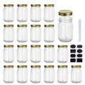 12 oz Glass Jars With Lids, Set Of 20 E41229