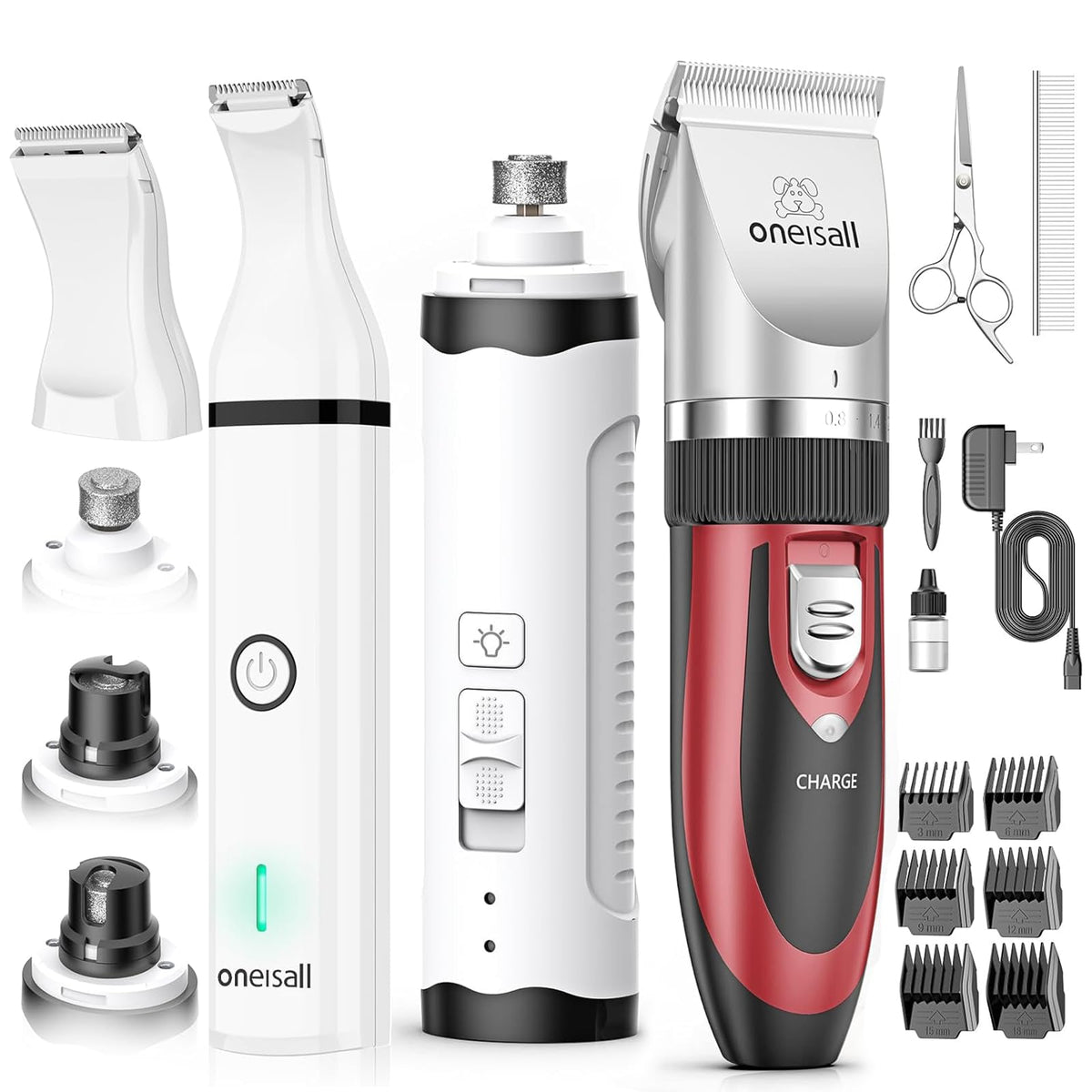 Dog Shaver Clippers and Nail Grinder Paw Trimmer Kit Y857306