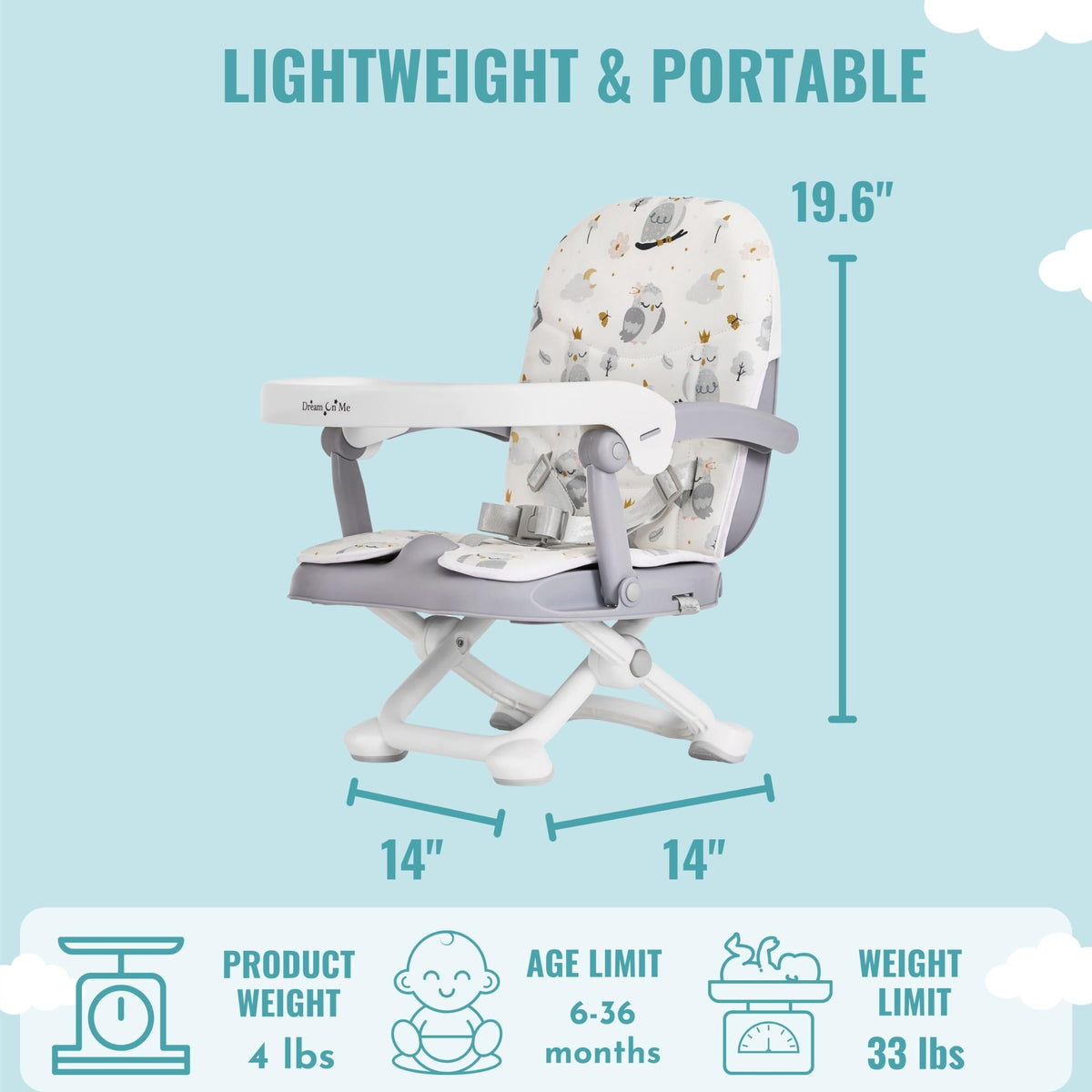 Booster Seat for Babies 6–36 Months, 3-in-1 Adjustable Portable Z542983