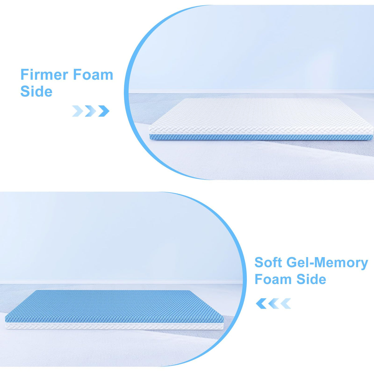 5"x 27.5"x52" 2-Stage Dual-Sided Mattress with Waterproof Removable Cover A59775