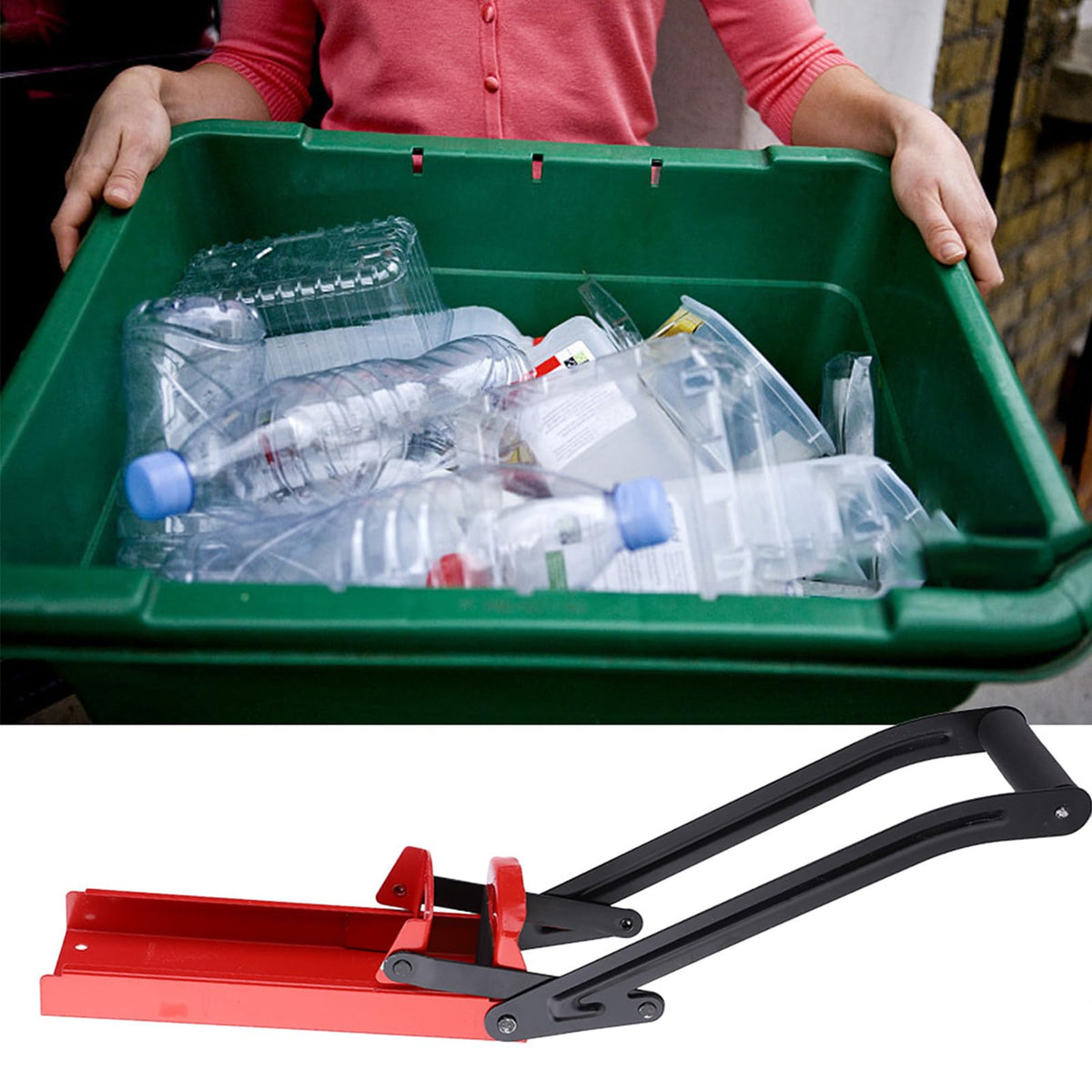 500ML Red Steel Can Crusher with Opener Q547157