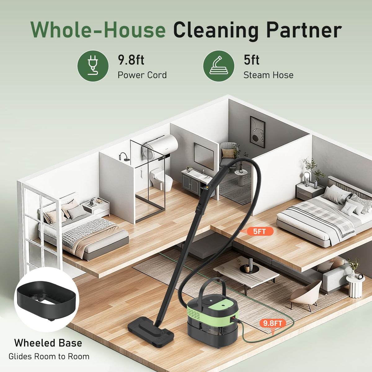 2500W Steam Mop Cleaner with 37 Accessories E82613