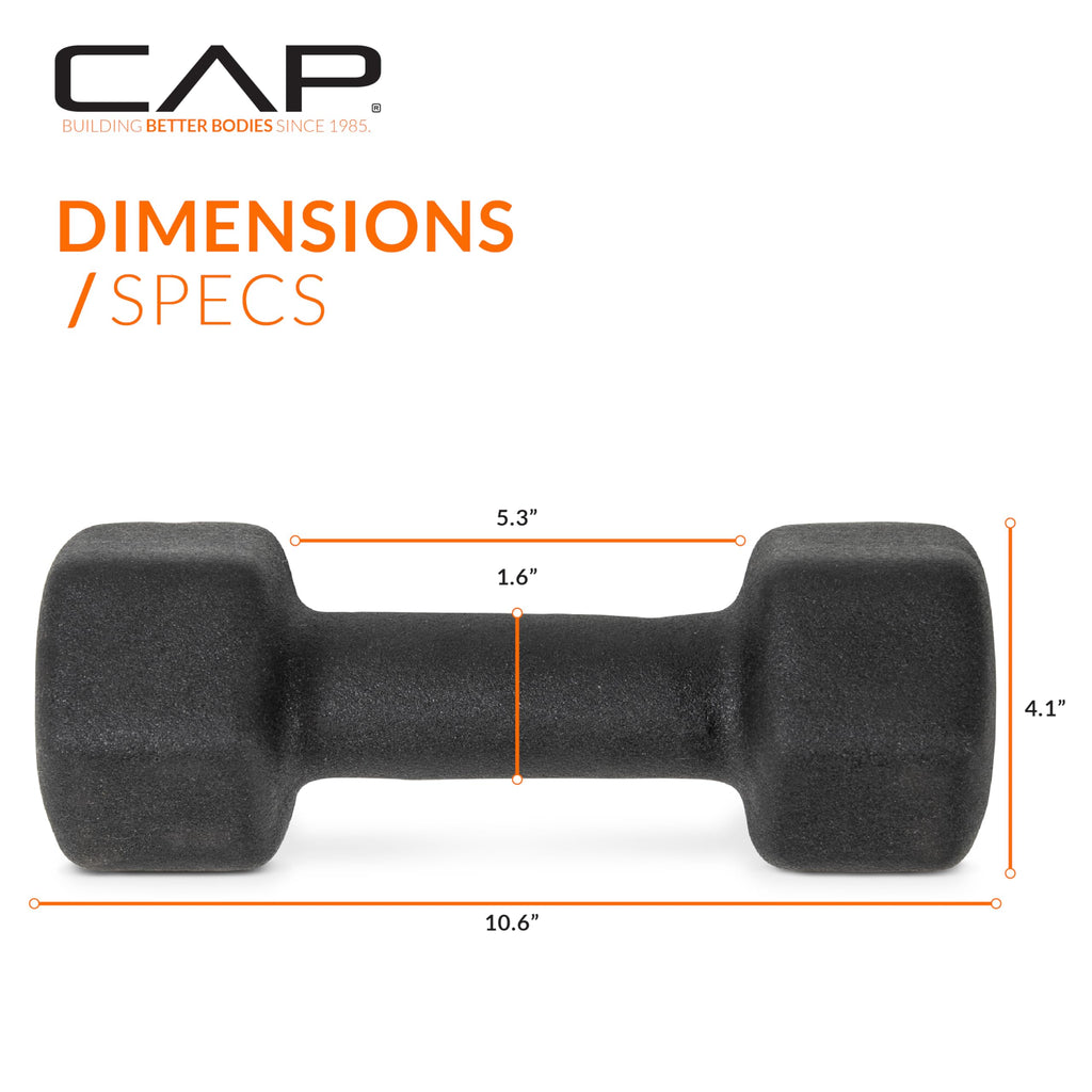 Black 20 lb Neoprene Dumbbell Pair U9829
