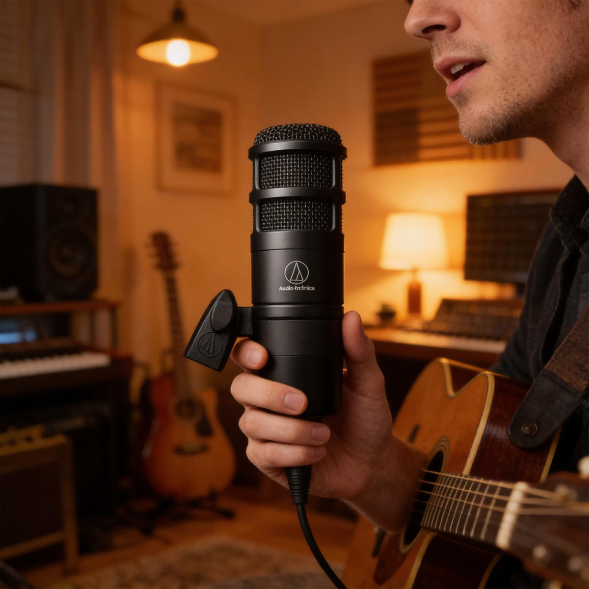 Hypercardioid Dynamic Podcast Microphone Bundle with Pop Filter, Boom Arm, XLR Cable P779