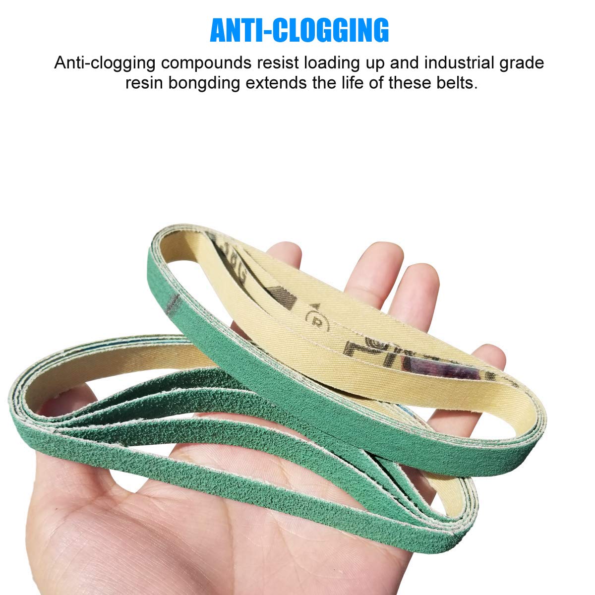 24 Pack 1/2" x 10" Replacement Knife Sharpener Sander Belt Kit 80/120/240/400/1000/1200 Grits V50834