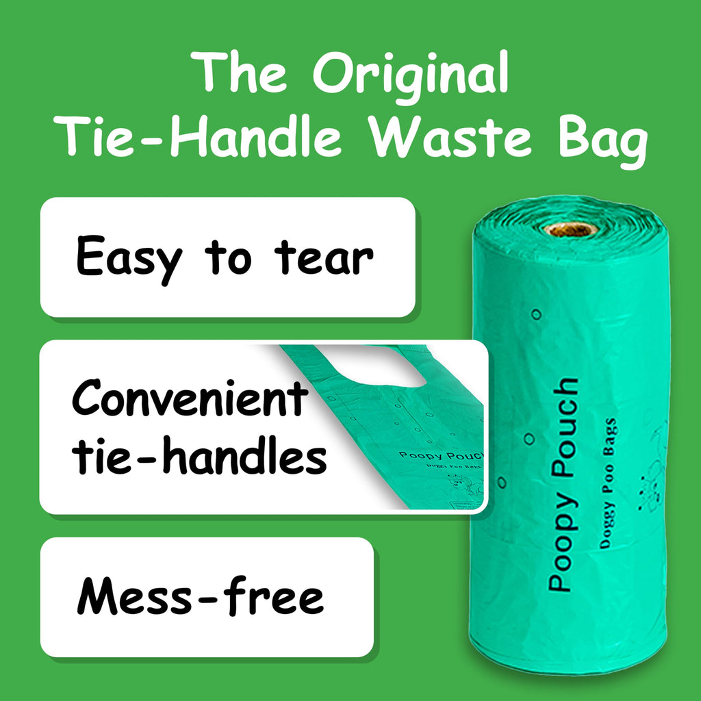 Lemon-Scented Tie-Handle Dog Poop Bags 2,000pcs W1733
