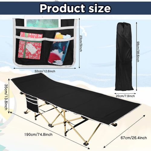 2 Pack Camping Cot with Carry Bag Z28936