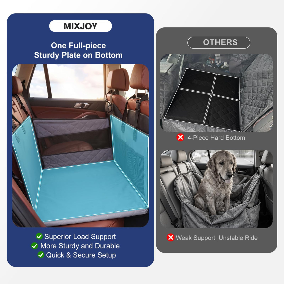 Waterproof Dog Car Seat with Storage Pocket N323