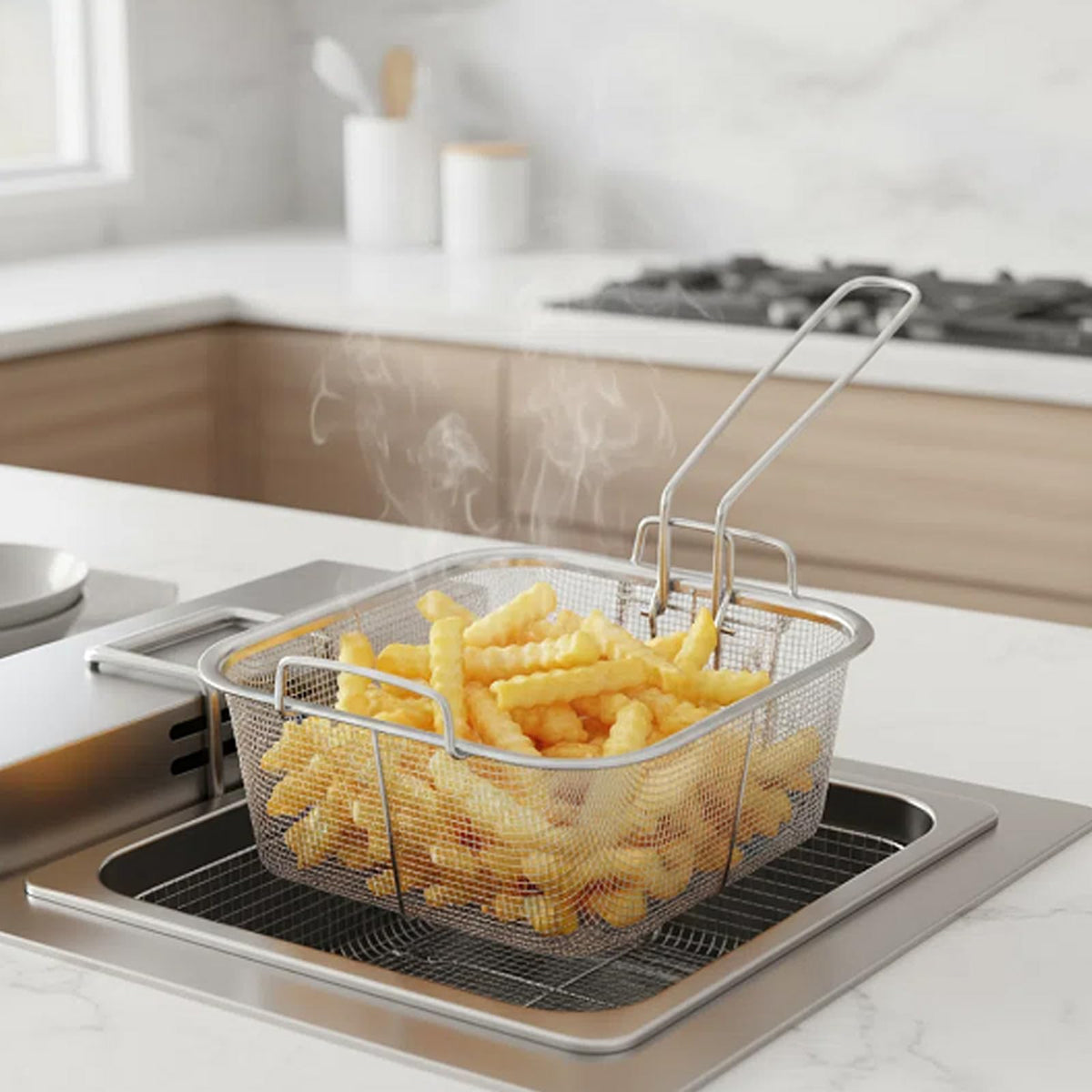 7.8 Inch Stainless Steel Deep Fry Basket B831