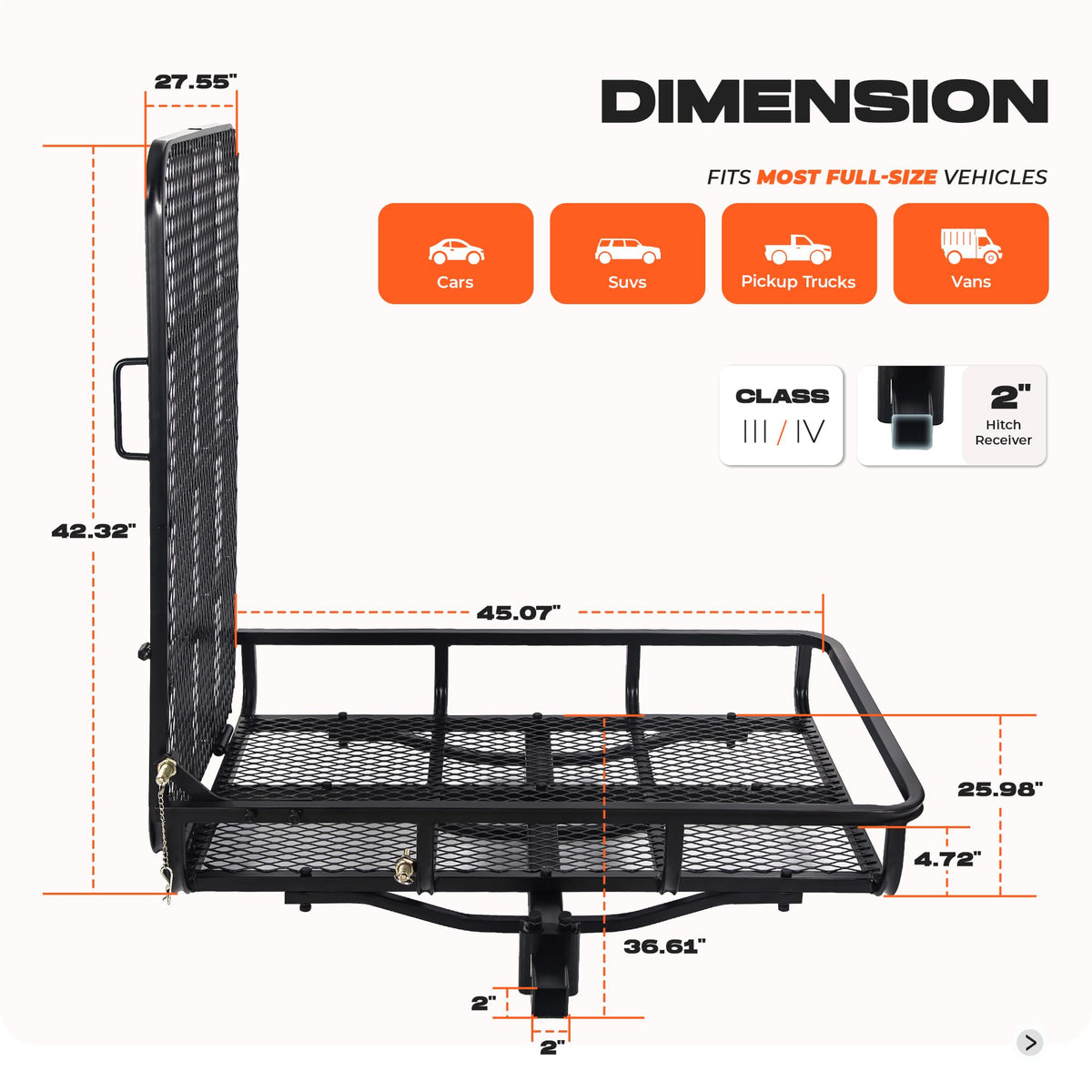 Hitch Mount Carrier with Folding Ramp K56992