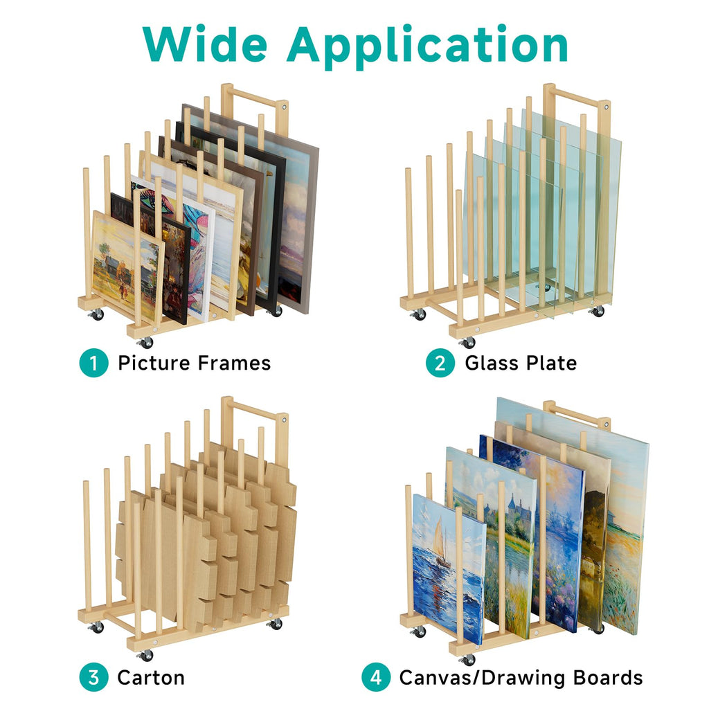 Canvas Storage Rack with Wheels and Handle Z49589
