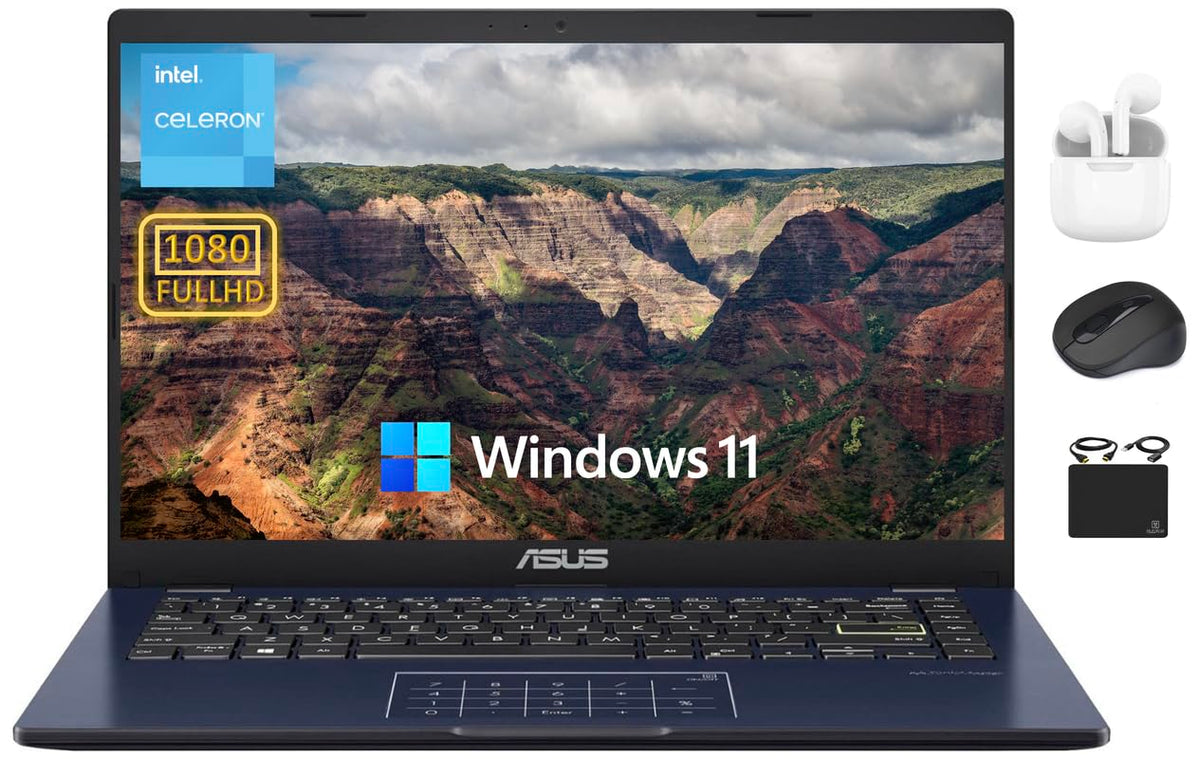 14” FHD Portable Laptop, Dual-Core Intel Celeron N4500, 4GB RAM, 128GB Storage, Windows 11S B24189