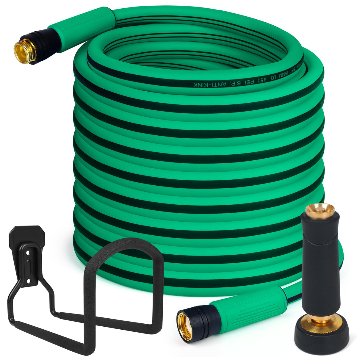 Heavy Duty 5/8 in x 100 FT Hybrid Rubber Garden Hose C92764