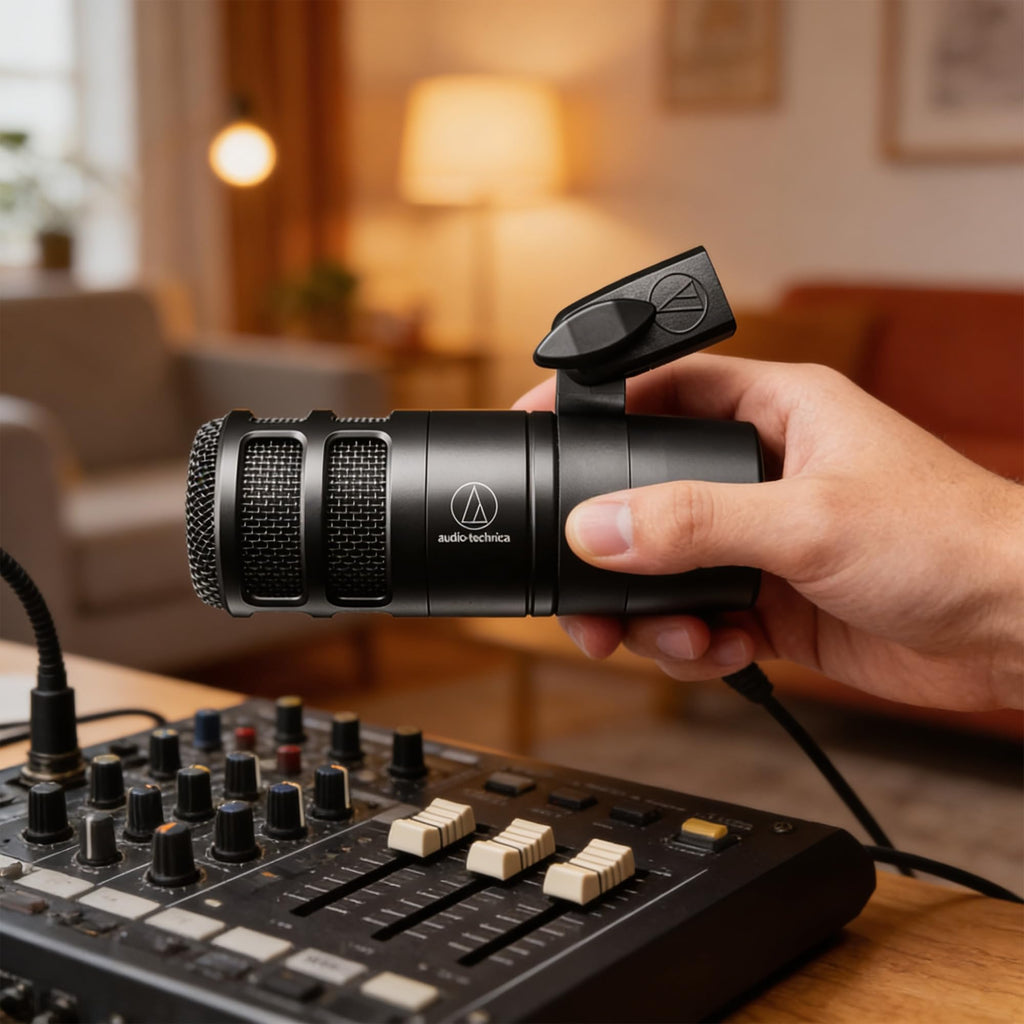 Hypercardioid Dynamic Podcast Microphone Bundle with Pop Filter, Boom Arm, XLR Cable P779
