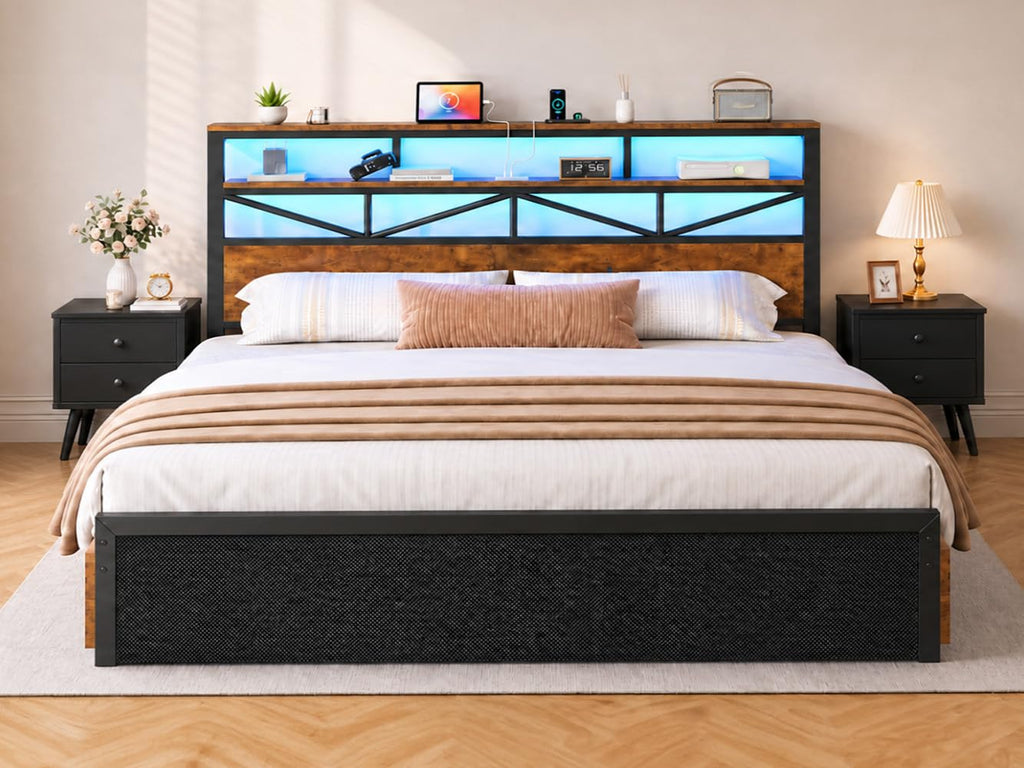 King Size Bed Frame with 4 Drawers G8970
