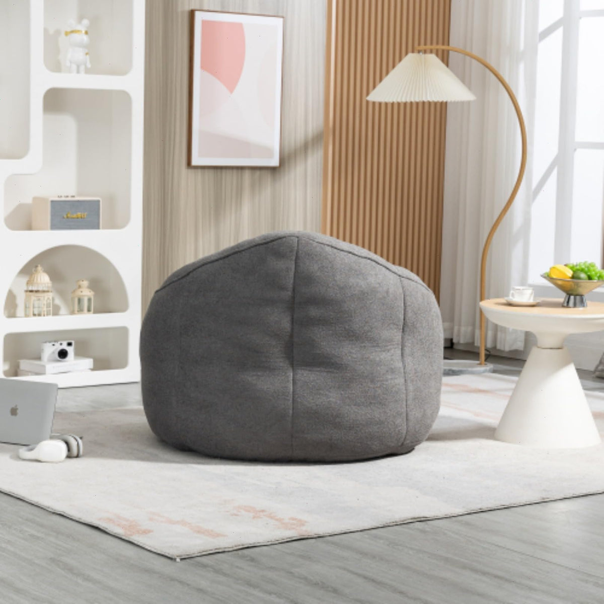 Microfiber Memory Foam Bean Bag Chair with Footstool G634