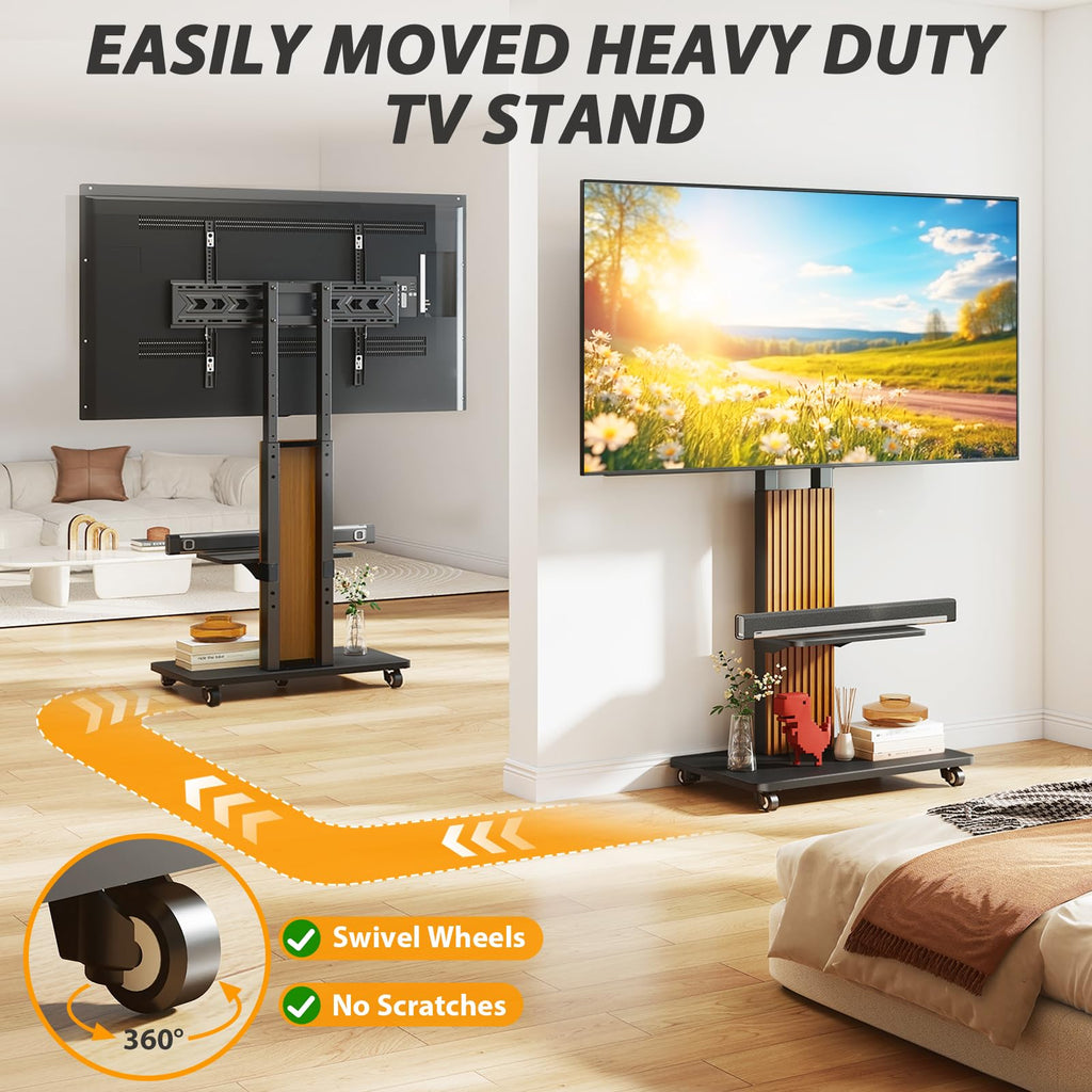 Heavy Duty Rolling TV Stand for 55-100 inch Large Screens U758283