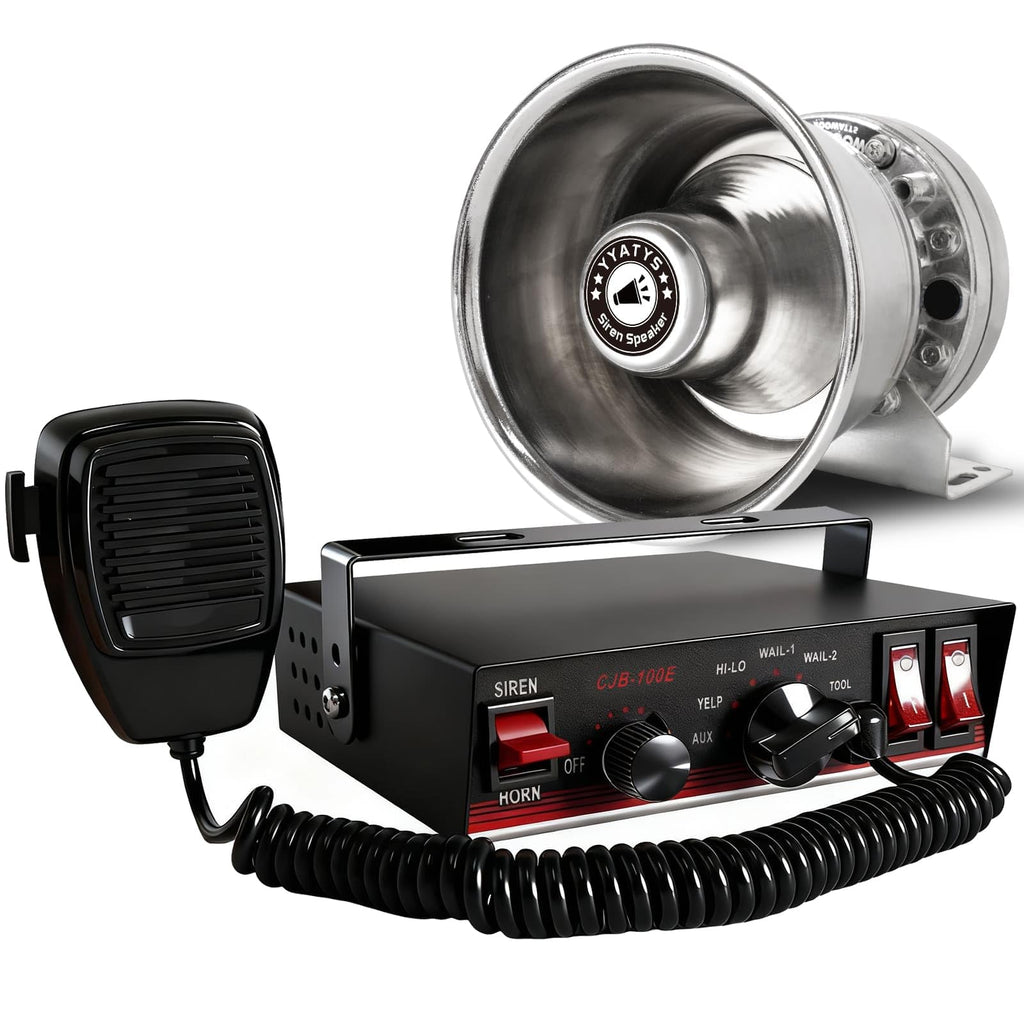 200W IP67 Waterproof Emergency Siren with Mic & Speaker W940763