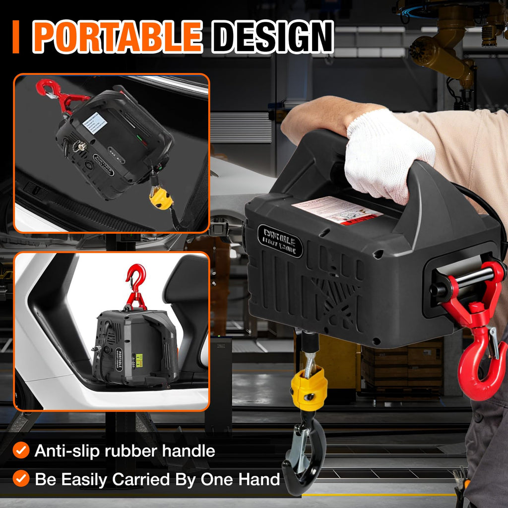 3-in-1 Electric Hoist 2200lb Capacity 110V F896498