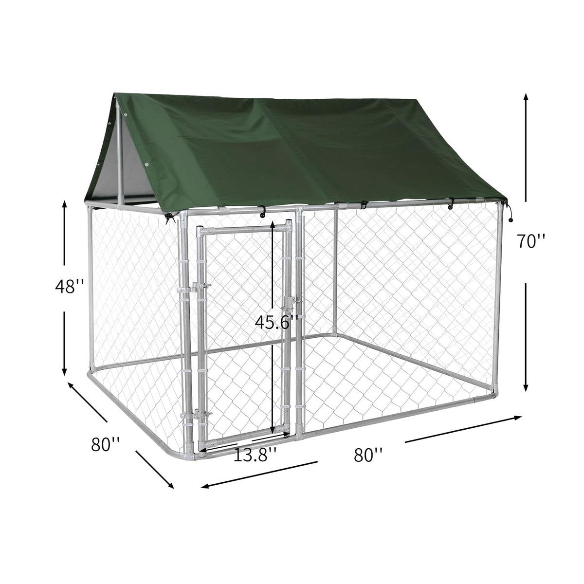 80"x80"x70" Outdoor Dog Kennel Q66896