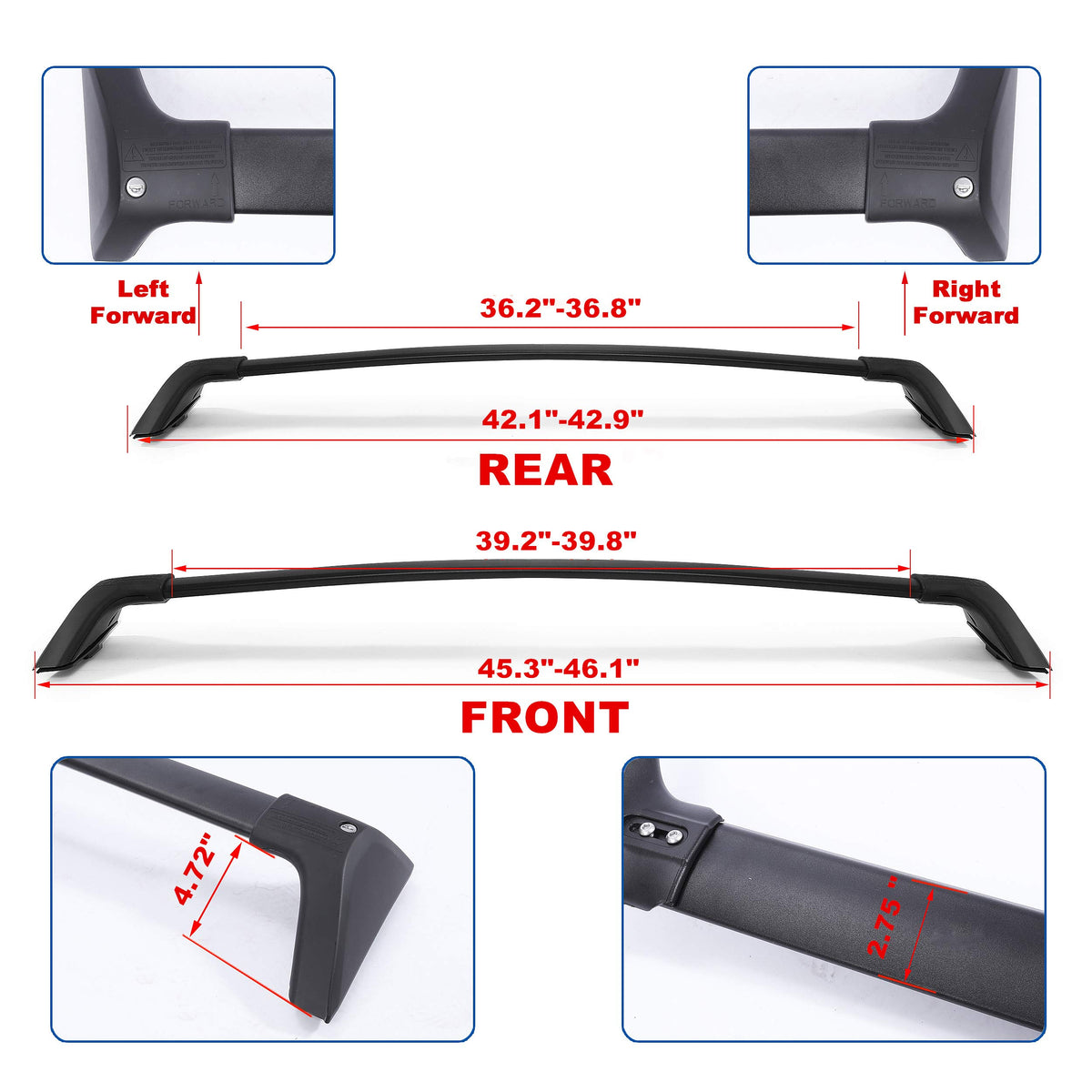 Lockable 260lbs Roof Rack Crossbar S181