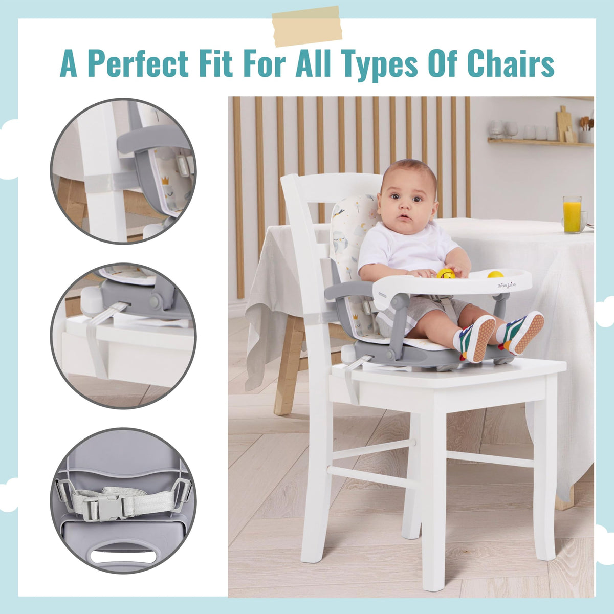 Booster Seat for Babies 6–36 Months, 3-in-1 Adjustable Portable Z542983