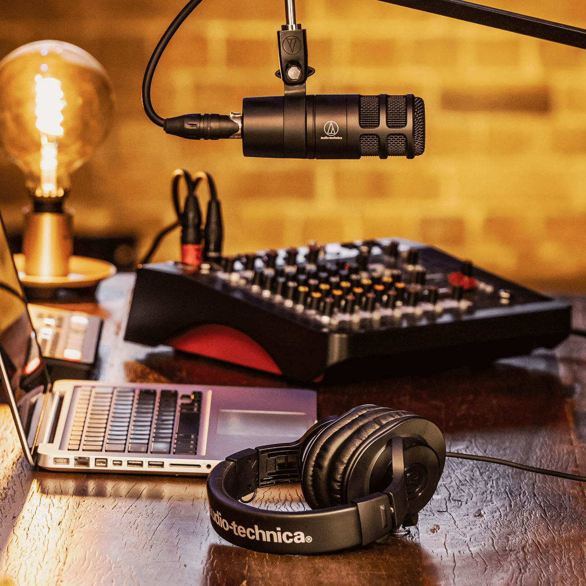 Hypercardioid Dynamic Podcast Microphone Bundle with Pop Filter, Boom Arm, XLR Cable P779
