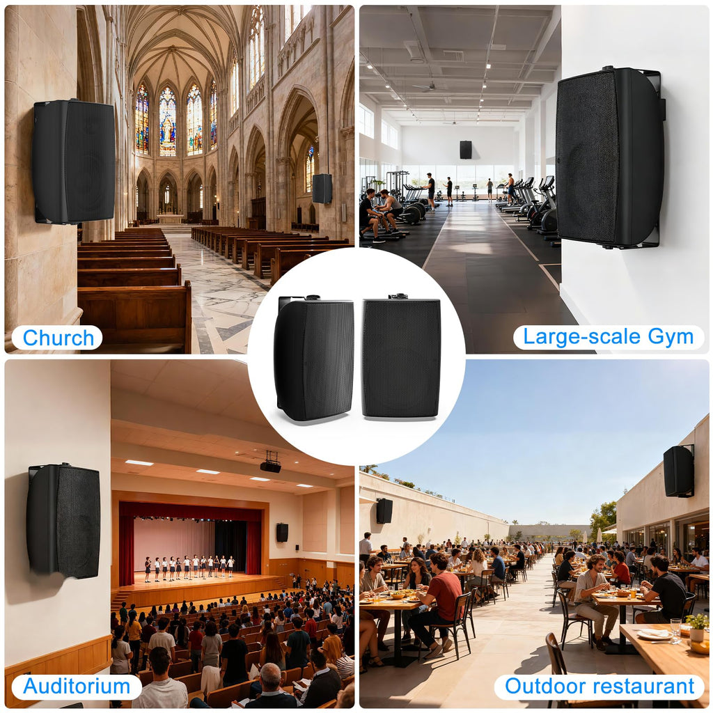 8 Inch 600W Passive Waterproof Wired Outdoor Speakers E8982