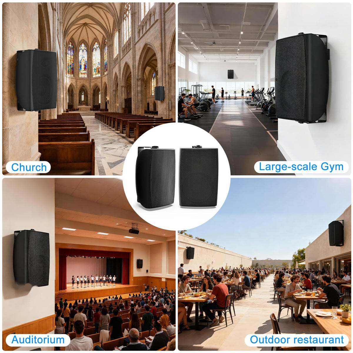 8 Inch 600W Passive Waterproof Wired Outdoor Speakers E8982
