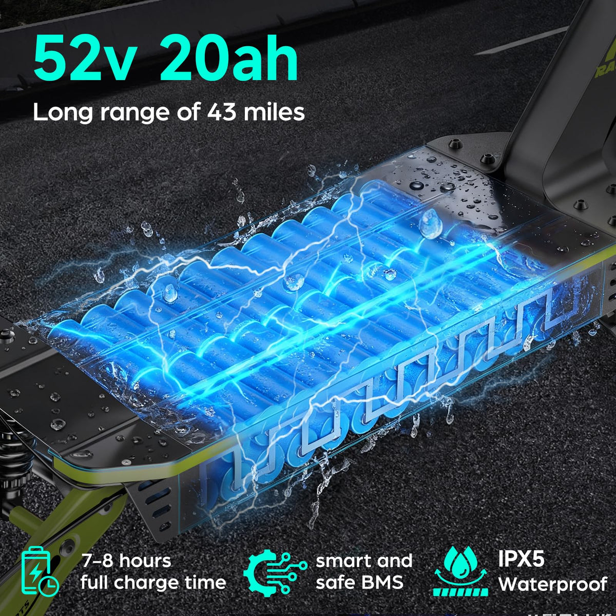 1500W 52V 20ah Electric Scooter E532169