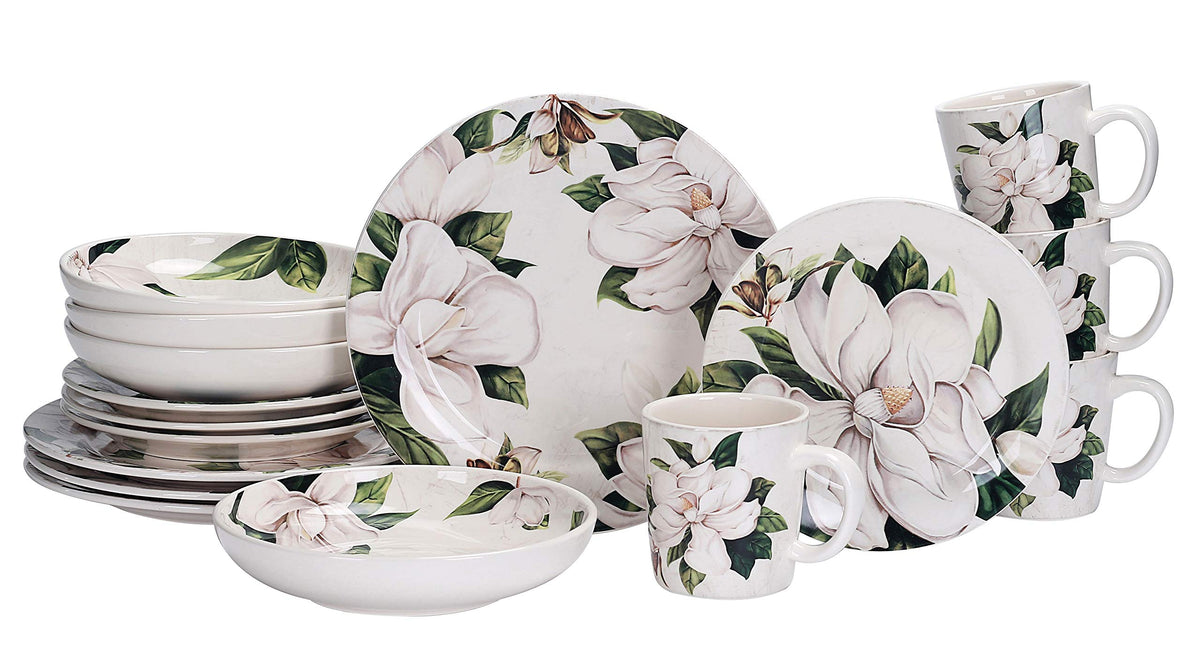 Magnolia Floral Ceramic 16 pcs Dinnerware Set N295